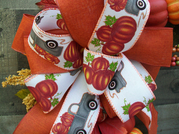 Fall Harvest Thanksgiving Natural Grapevine Classic Country Farmhouse Wreath
